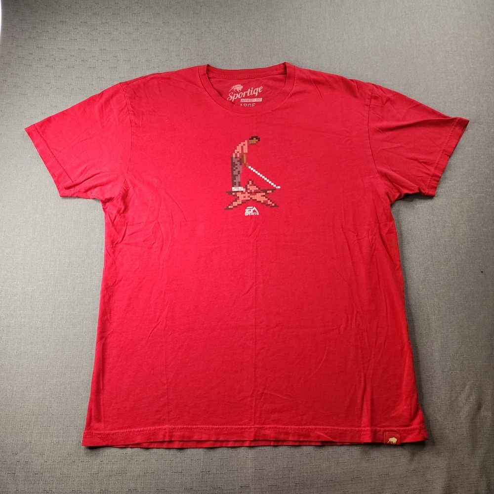 Sportiqe EA Sports PGA TOUR Golf T Shirt Mens Large Red 16-Bit Sega Genesis 1991